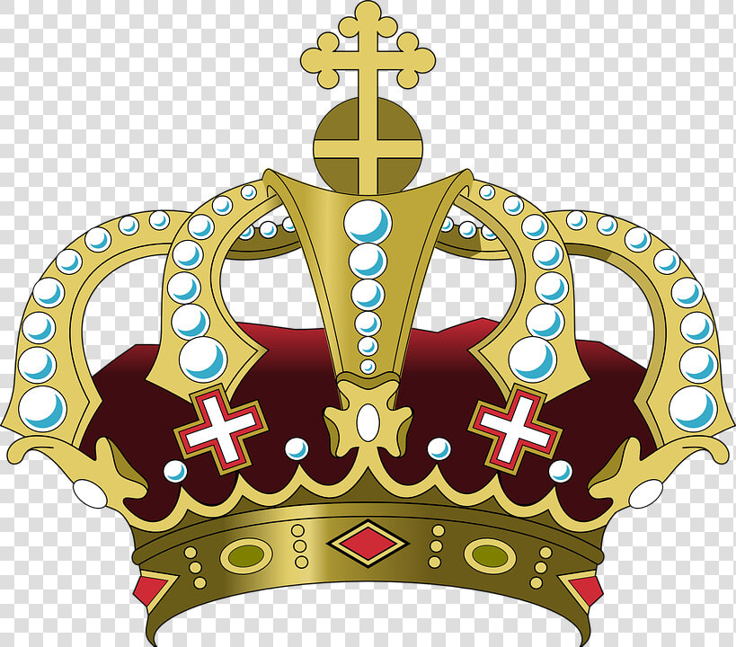 Crown  Cross  Palace  Royal  King  Queen  Prince   Cartoon Crown With No Background  HD Png DownloadTransparent PNG