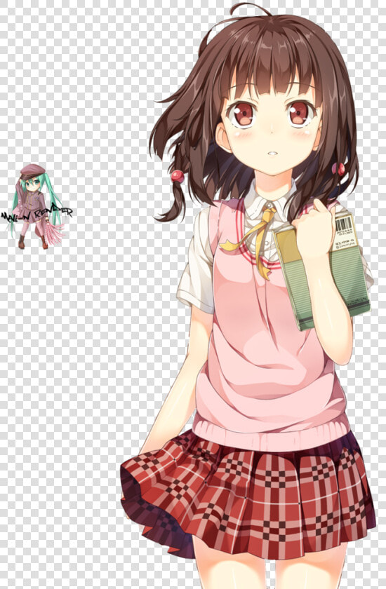 Anime Girl With Brown Hair Png   Anime Girl Short Brown Hair  Transparent PngTransparent PNG