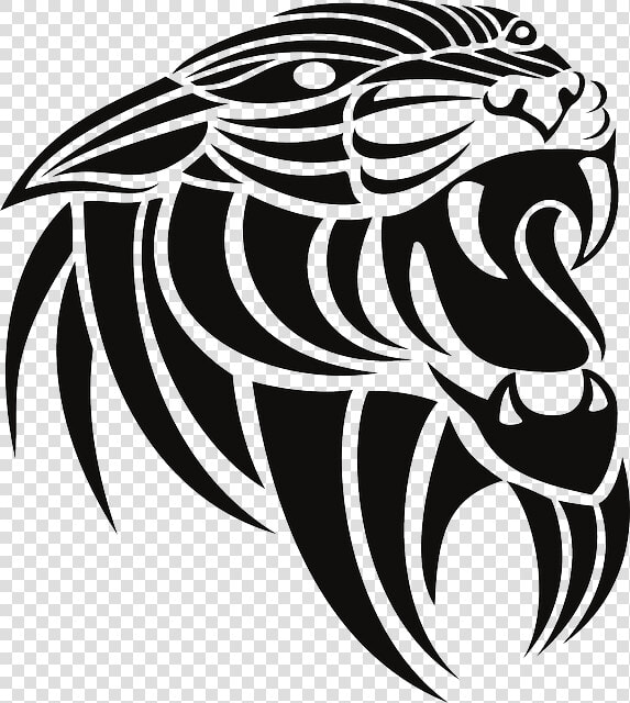 Head  Silhouette  Art  Animal  Species   Tribal Panther Head Tattoo  HD Png DownloadTransparent PNG