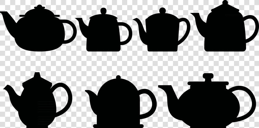 Teapot Silhouette Png   Teapot Clock Clip Art Black And White  Transparent PngTransparent PNG