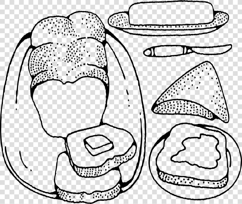 Bread And Butter Svg Clip Arts   Bread And Butter Black And White  HD Png DownloadTransparent PNG