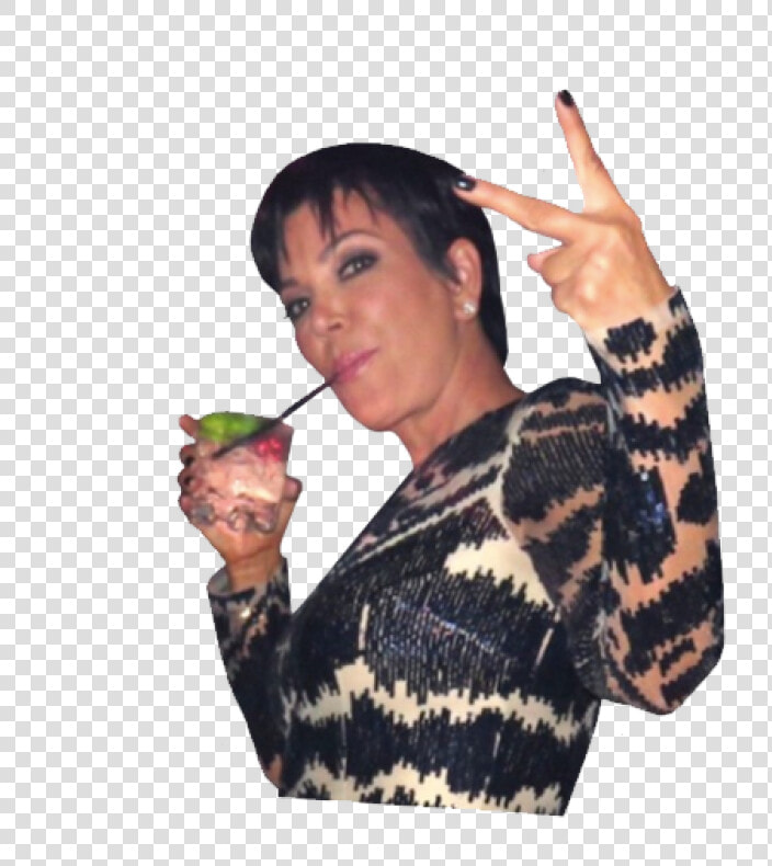 Kris Jenner Peace Sign Sticker  HD Png DownloadTransparent PNG