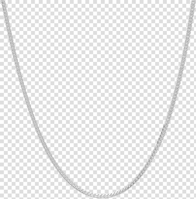 Silver Cuban Chain Necklace   Necklace  HD Png DownloadTransparent PNG