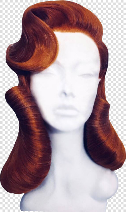  redhaid  wig  50s  vintage  hair  curlyhair  freetoedit   Red Hair  HD Png DownloadTransparent PNG