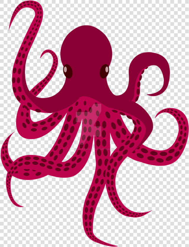 Vector Tentacles Red   Silhouette Octopus Clipart  HD Png DownloadTransparent PNG