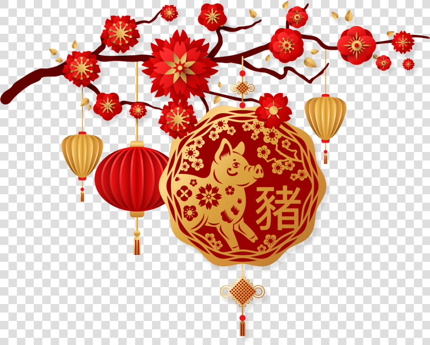 Transparent Ramas Vectores Png   Chinese New Year  Png DownloadTransparent PNG