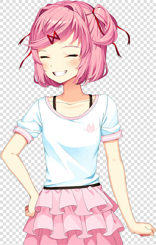 Doki Doki Literature Club Image Gif Game   Natsuki Doki Doki Literature Club  HD Png DownloadTransparent PNG