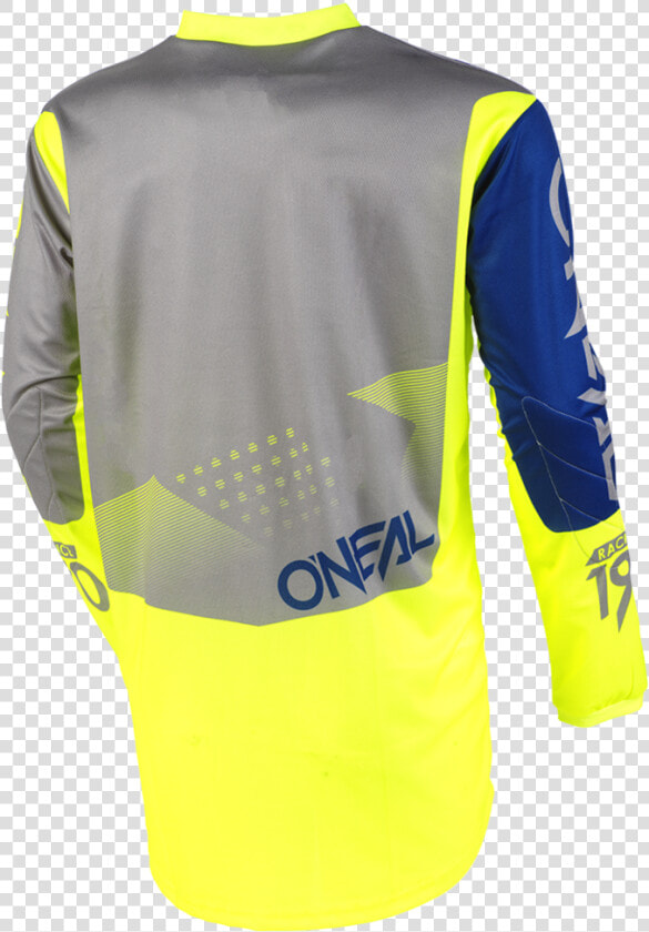 On Elem Factor Neon Blue Jersey Back Web 2   Neon Dirt Bike Jersey  HD Png DownloadTransparent PNG