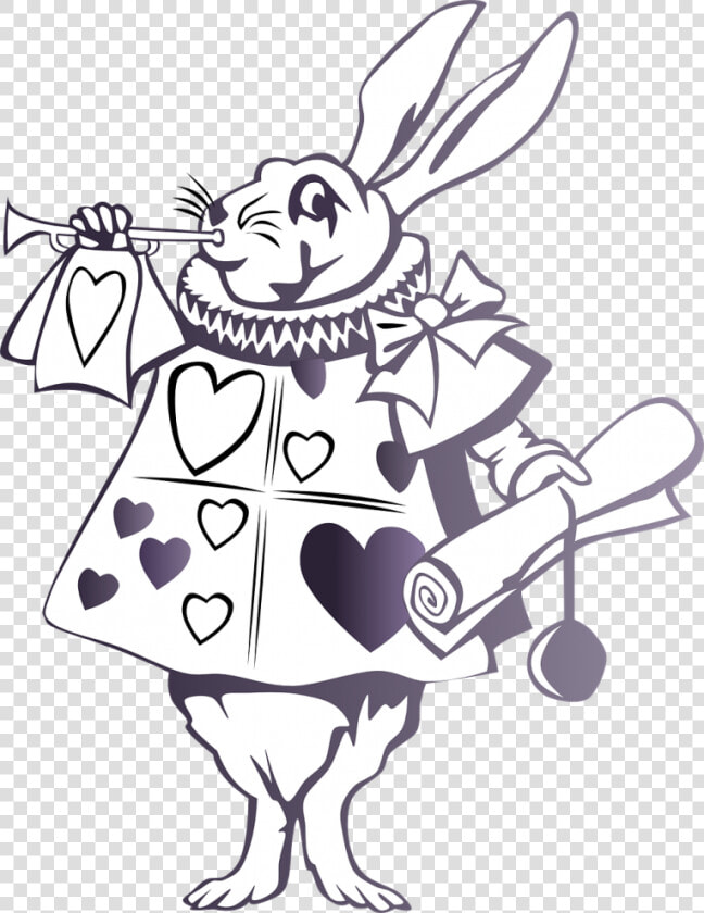 Alice In Wonderland  Rabbit  Story  Animal  Fantasy   Alice In Wonderland Draw  HD Png DownloadTransparent PNG