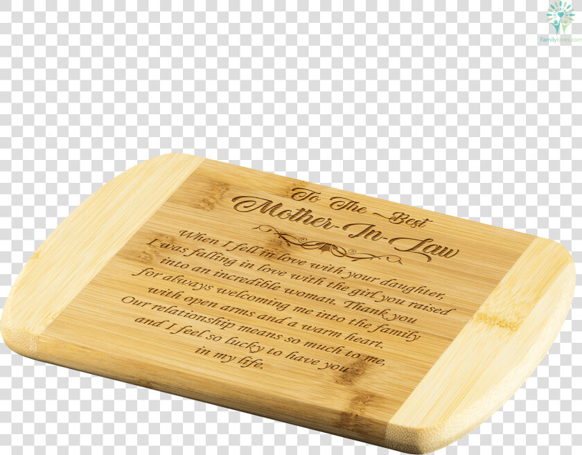 To The Best Mother In Law Bamboo Cutting Board Organically   Plywood  HD Png DownloadTransparent PNG