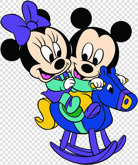 Baby Mickey  amp  Minnie Rocking Horse   Baby Love Mickey And Minnie Mouse  HD Png DownloadTransparent PNG