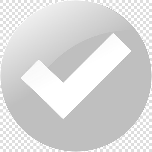 Simple Grey Check Button Svg Clip Arts   Circle  HD Png DownloadTransparent PNG