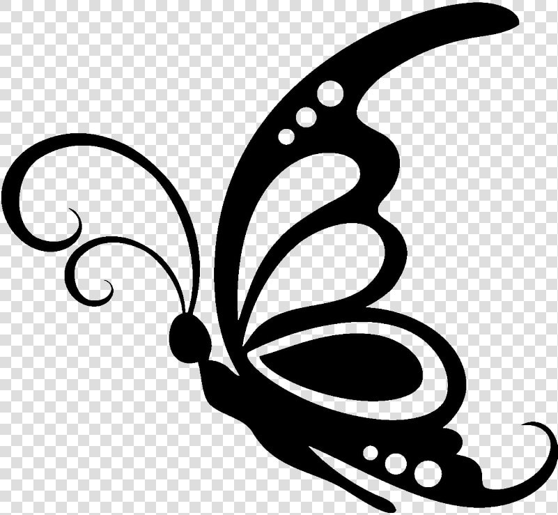 Butterfly Clip Art Silhouette Image Vector Graphics   Butterfly Silhouette Clipart Black And White  HD Png DownloadTransparent PNG