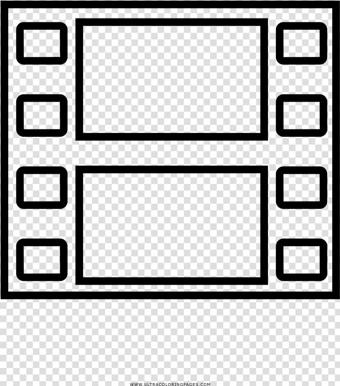 Film Strip Coloring Page   Tira De Pelicula Para Colorear  HD Png DownloadTransparent PNG