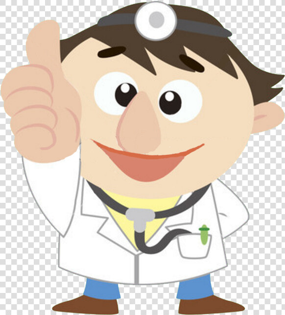 Png Black And White Stock Cartoon Physician Thumb Signal   Doctor Cartoon Thumbs Up  Transparent PngTransparent PNG