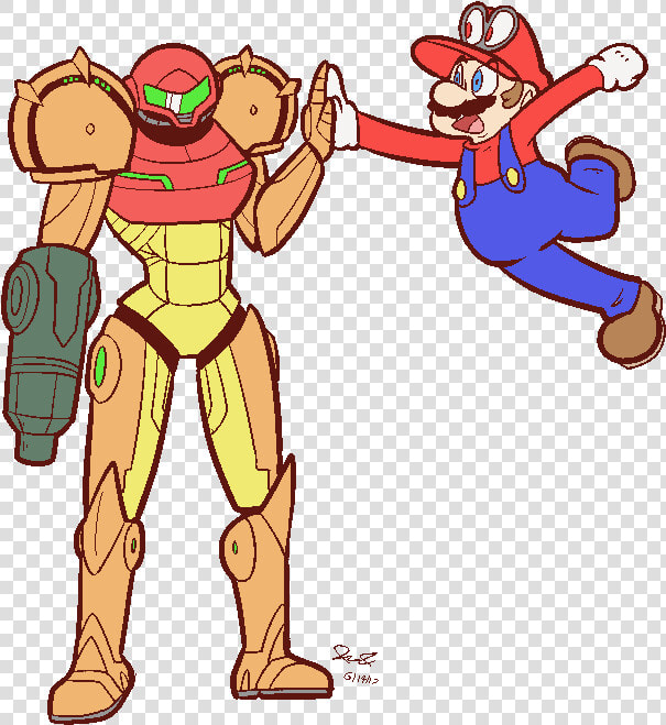 “it’s A Good Time To Be A Metroid And A Mario Fan ” high   Mario And Samus Fan Art  HD Png DownloadTransparent PNG