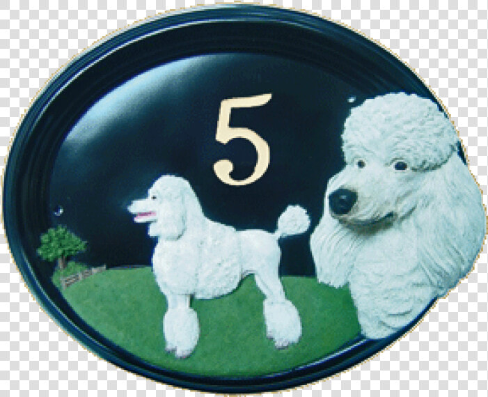 House Number   Hand Painted   Poodle   House Sign   Standard Poodle  HD Png DownloadTransparent PNG