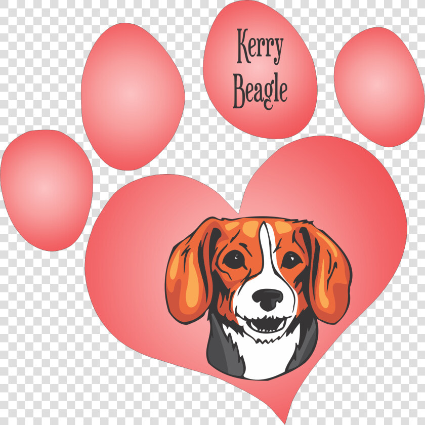 Kerry Beagle Decal   Valentines Day Dog Clipart  HD Png DownloadTransparent PNG