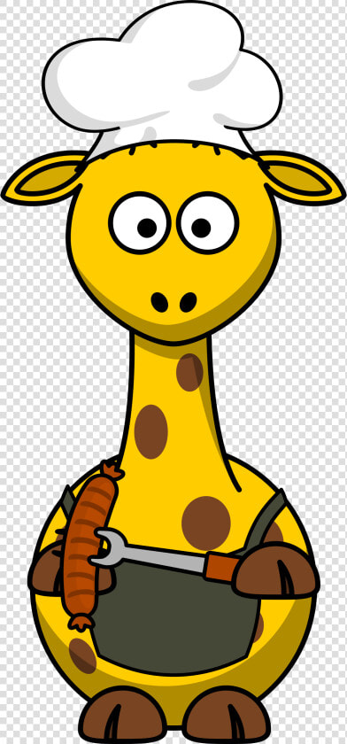 Giraffe Barbecue Clip Arts   Cartoon Giraffe  HD Png DownloadTransparent PNG