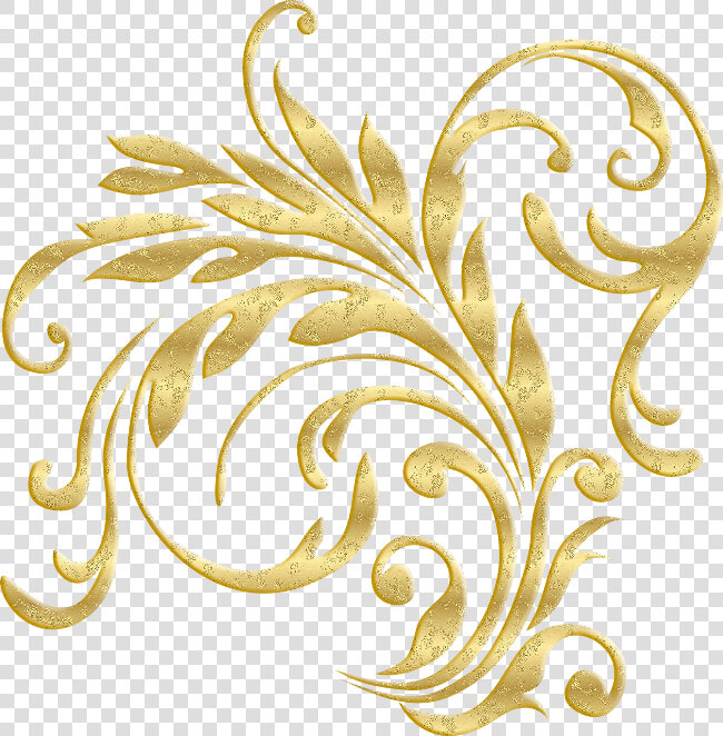 Ornement   Gold Flower Design Png  Transparent PngTransparent PNG