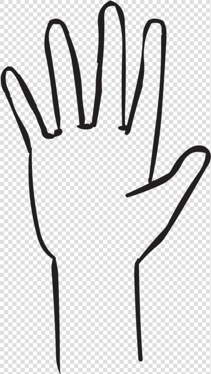 One Hand With Outstretched Fingers  As Seen In Fist   Line Art  HD Png DownloadTransparent PNG