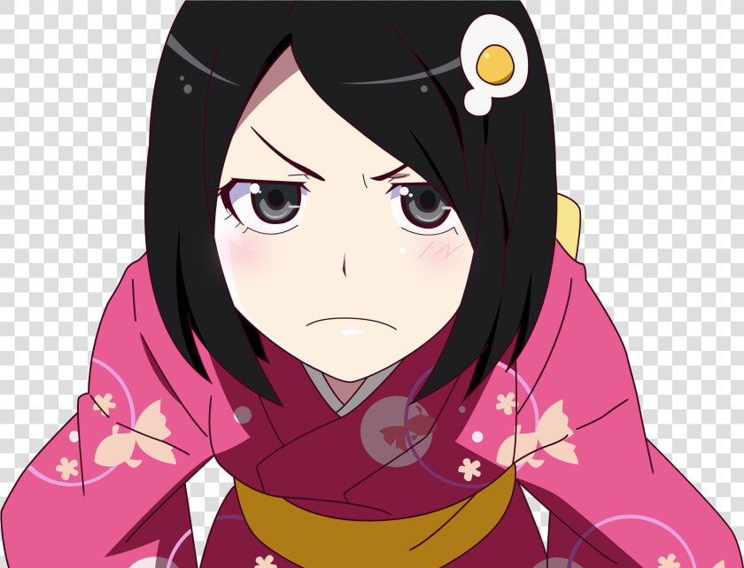 Transparent Anime Girl Face Png   Koyomi Araragi  Png DownloadTransparent PNG