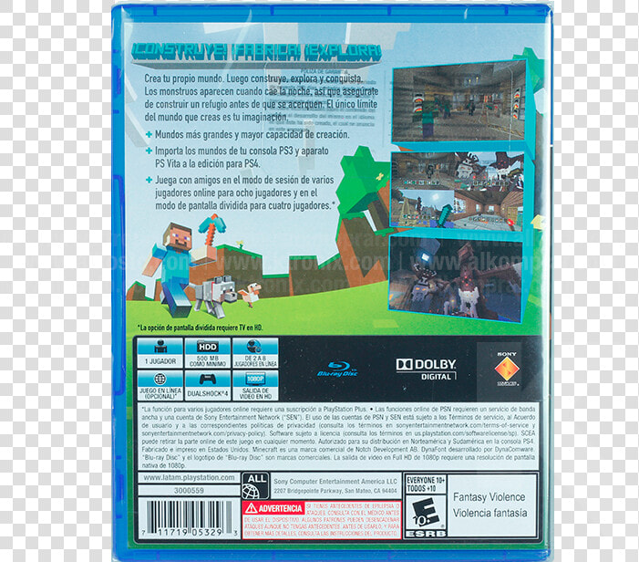 Videojuego Ps4 Minecraft Alkomprar   Playstation 4  HD Png DownloadTransparent PNG