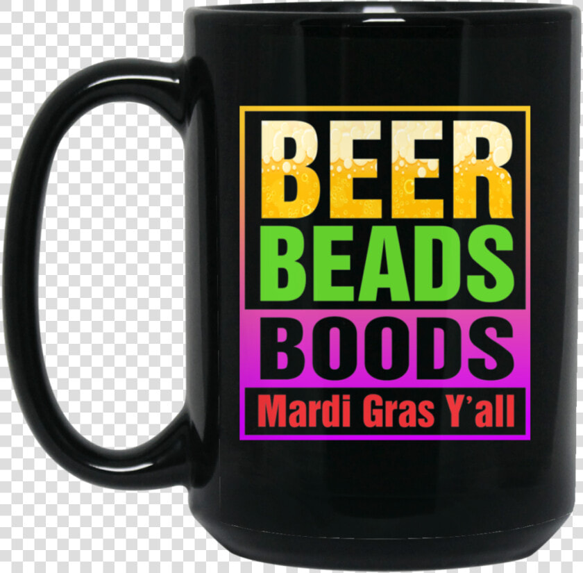 Beer Beads Boobs Funny Mardi Gras 11oz   15oz Black   Beer Stein  HD Png DownloadTransparent PNG