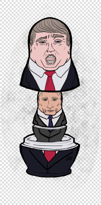 Trump Revealed As Russian Nesting Doll   Cartoon  HD Png DownloadTransparent PNG