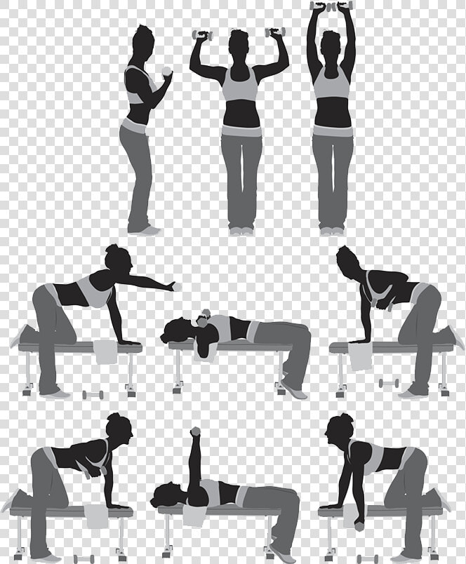 Silhouette Wellness Sa Weight Training Illustration   Illustration  HD Png DownloadTransparent PNG