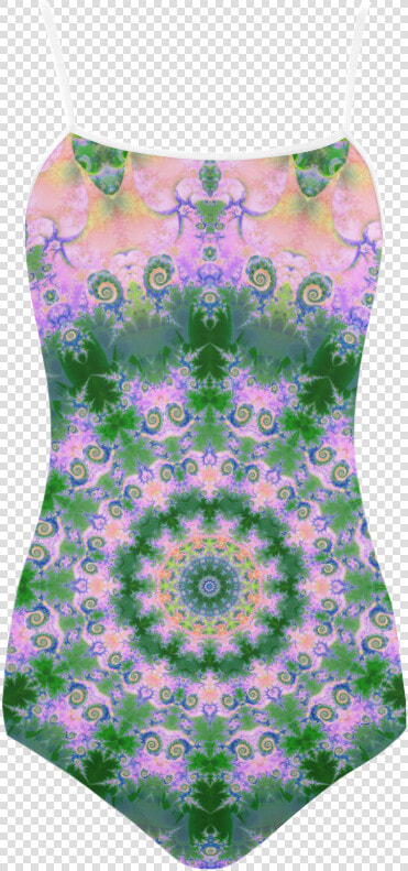 Rose Pink Green Explosion Of Flowers Mandala Strap   Pattern  HD Png DownloadTransparent PNG