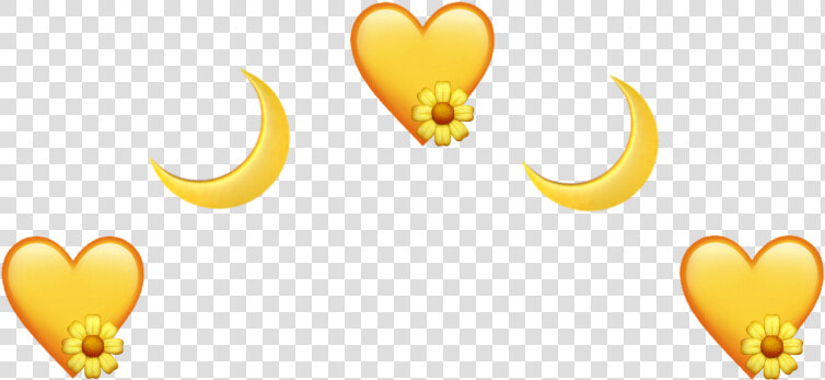  yellow  crown  yellowheart  hearts  hearts  moon  moons   Yellow Emoji Crown Png  Transparent PngTransparent PNG