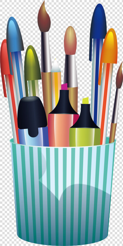 Pencil Clip Art Green Stripe Pen Container   Pen  amp  Pencil Png  Transparent PngTransparent PNG