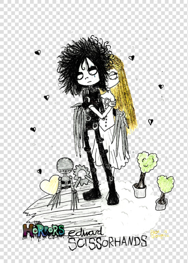 Pinhead Cenobite Etsy Cartoon Comics   Edward Scissorhands Drawing Comics Art  HD Png DownloadTransparent PNG