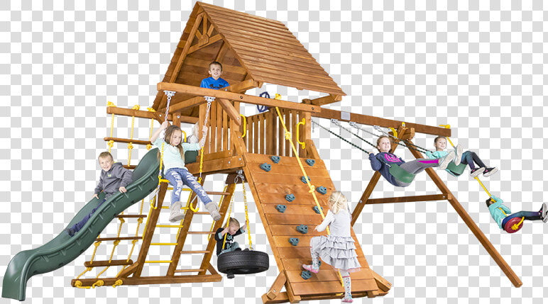 Carnival Castle Pkg Ii With Wood Roof 32b Swingset   Playground Slide  HD Png DownloadTransparent PNG