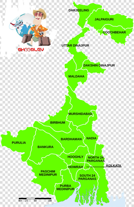 West Bengal Map 2019  HD Png DownloadTransparent PNG