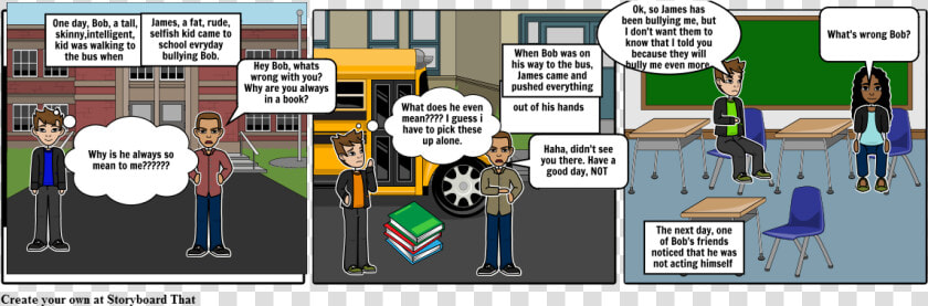 Comics Strip About Bullying In School  HD Png DownloadTransparent PNG