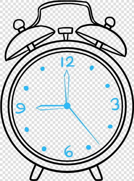 Morning Drawing Clock   Alarm Clock Drawing Easy  HD Png DownloadTransparent PNG