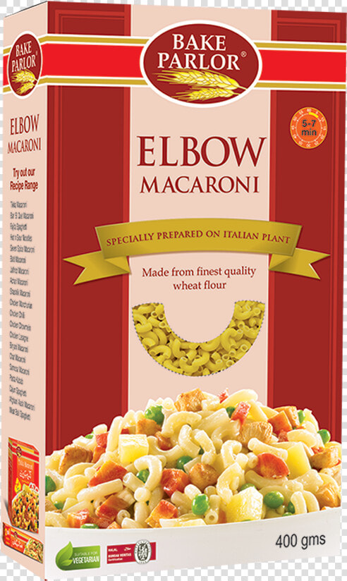 Bake Parlor Elbow Macaroni 400gm Box  HD Png DownloadTransparent PNG