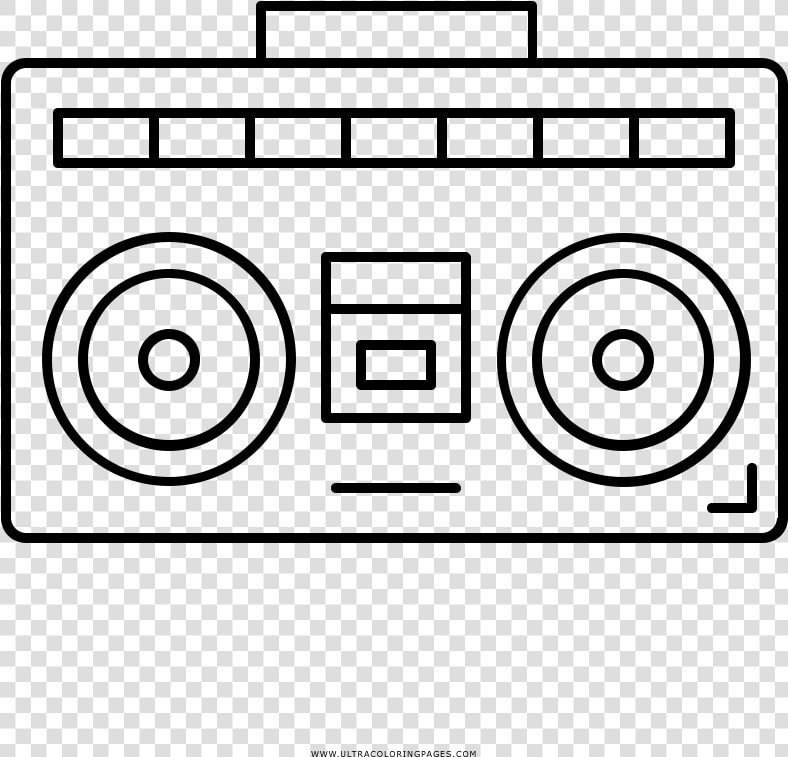 Boombox Coloring Page  HD Png DownloadTransparent PNG