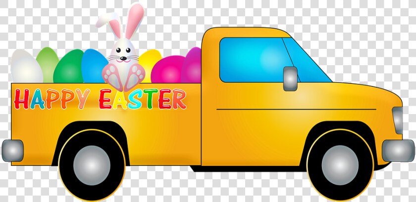 Easter Truck  Easter  Rabbit  Bunny  Easter Eggs   Easter Truck  HD Png DownloadTransparent PNG