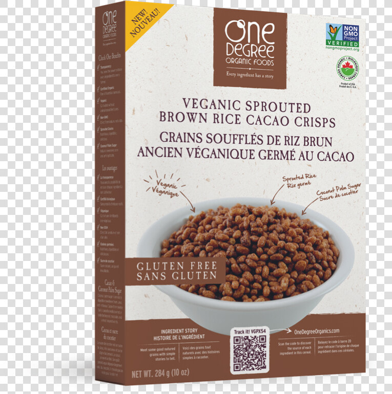 One Degree Organic Foods Sprouted Brown Rice Cacao  HD Png DownloadTransparent PNG