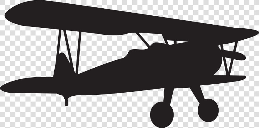 Clip Art Airplane Aircraft Silhouette Portable Network   Biplane Silhouette Png  Transparent PngTransparent PNG