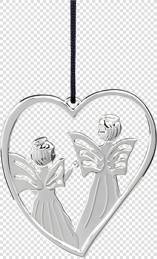 Heart Angel H7 5 Silver Plated Karen Blixen   Karen Blixen Rosendahl Julepynt  HD Png DownloadTransparent PNG