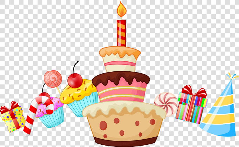 Dibujos Animados Para El Pastel De Cumpleaños   Cake Birthday Vector Png  Transparent PngTransparent PNG