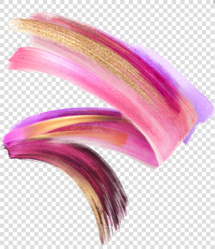 Transparent Pink Paint Stroke Png   Brush Strokes Png Watercolor Pink Gold  Png DownloadTransparent PNG