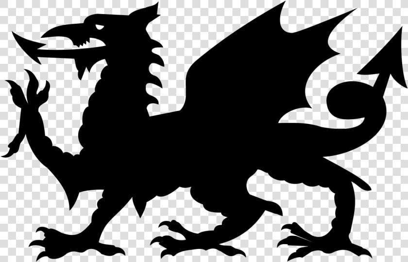 Welsh Flag Black And White  HD Png DownloadTransparent PNG