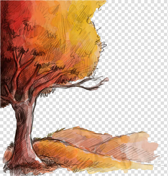 Autumn Drawing Euclidean Vector   Autumn Drawing  HD Png DownloadTransparent PNG