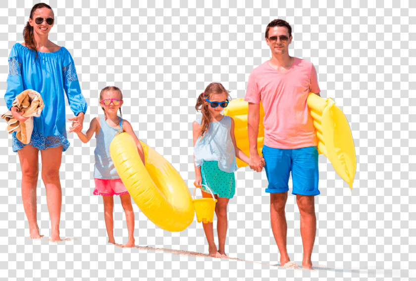 Familia Feliz En La Playa De Cancun Con Globos   Familia En La Playa Png  Transparent PngTransparent PNG