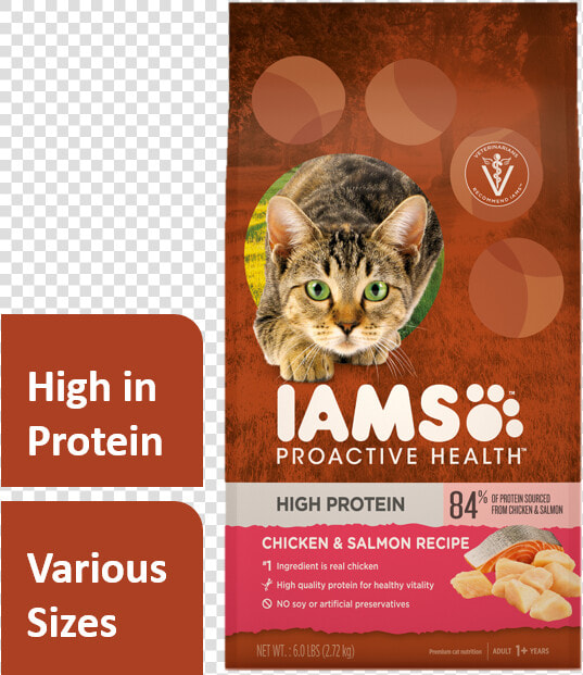 Iams Proactive Health High Protein With Chicken  amp  Salmon   Iams Salmon Cat Food  HD Png DownloadTransparent PNG